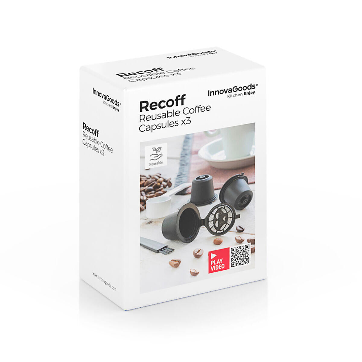 Set de 3 Cápsulas de Café Reutilizables Recoff InnovaGoods