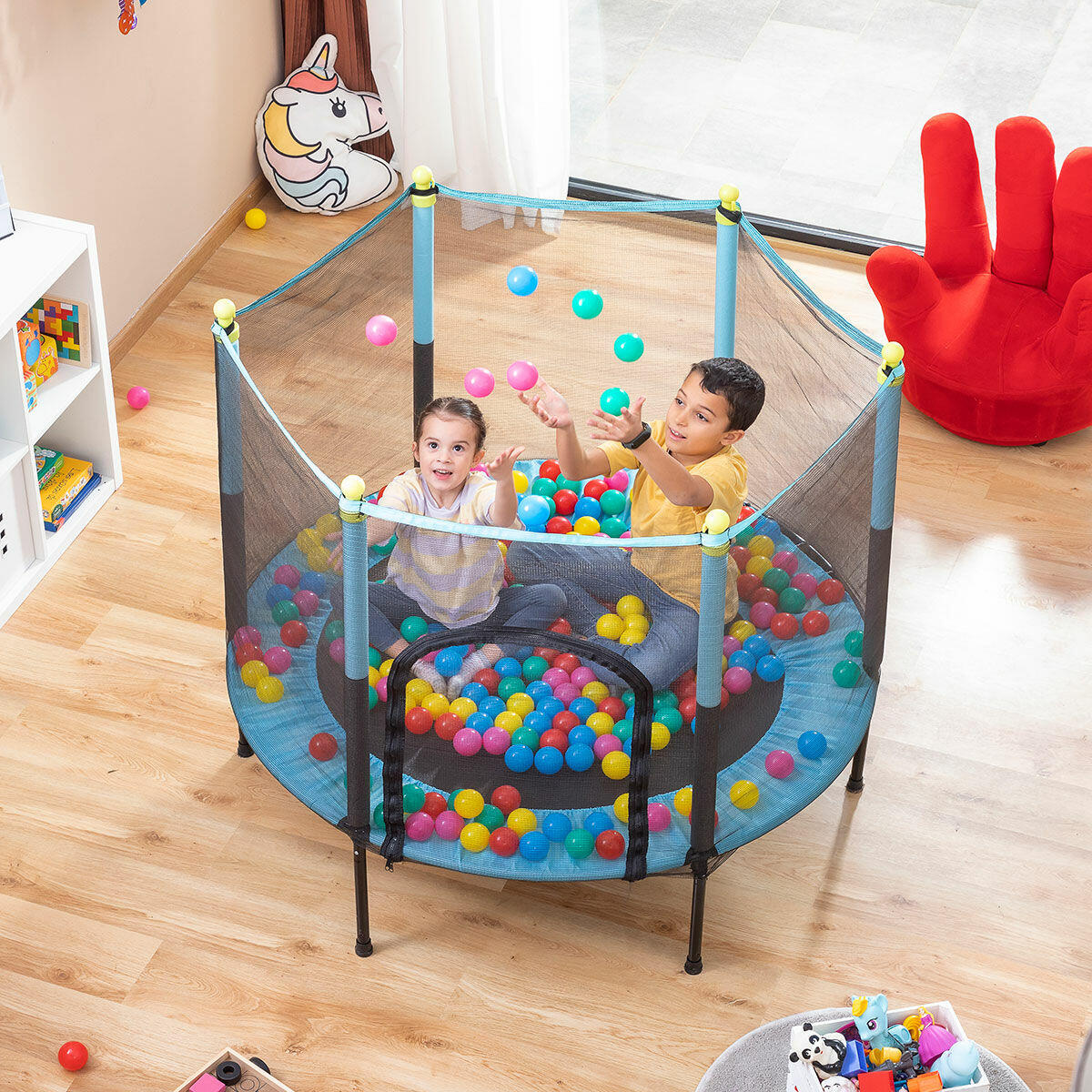 Cama Elástica Infantil con Red de Seguridad Kidine InnovaGoods